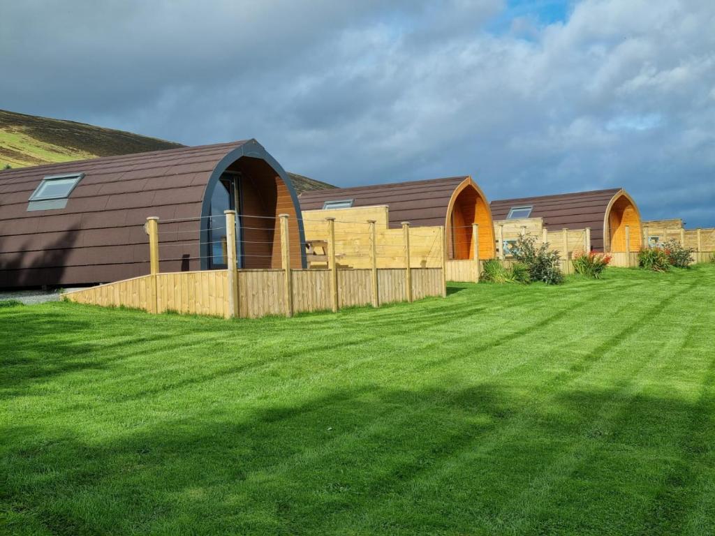 Zahrada ubytování Lilly's Lodges Orkney Robin Lodge