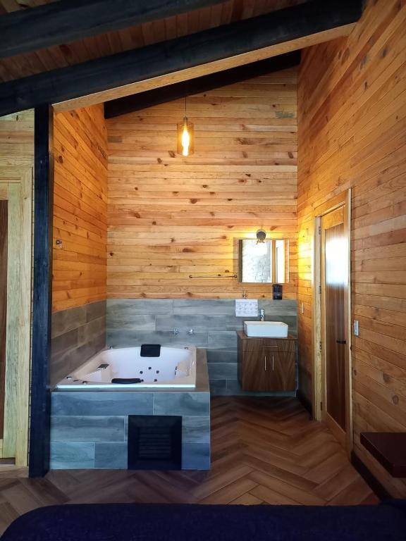 Koupelna v ubytování Cabaña Bagheera