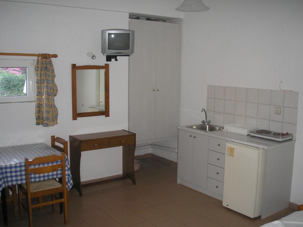 Kuchyň nebo kuchyňský kout v ubytování Dimitra Apartments