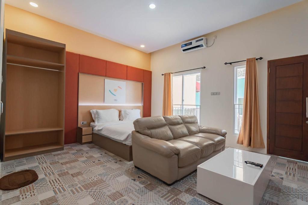Posezení v ubytování Sans Resort Parung Bogor