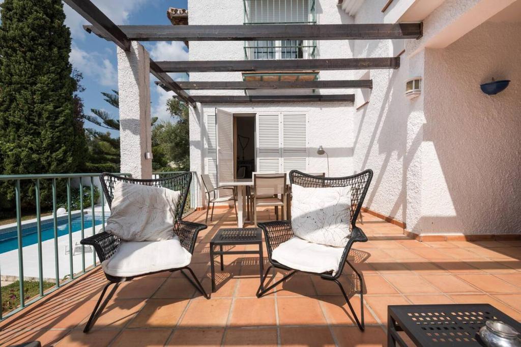 Balkón nebo terasa v ubytování Villa Mimosa