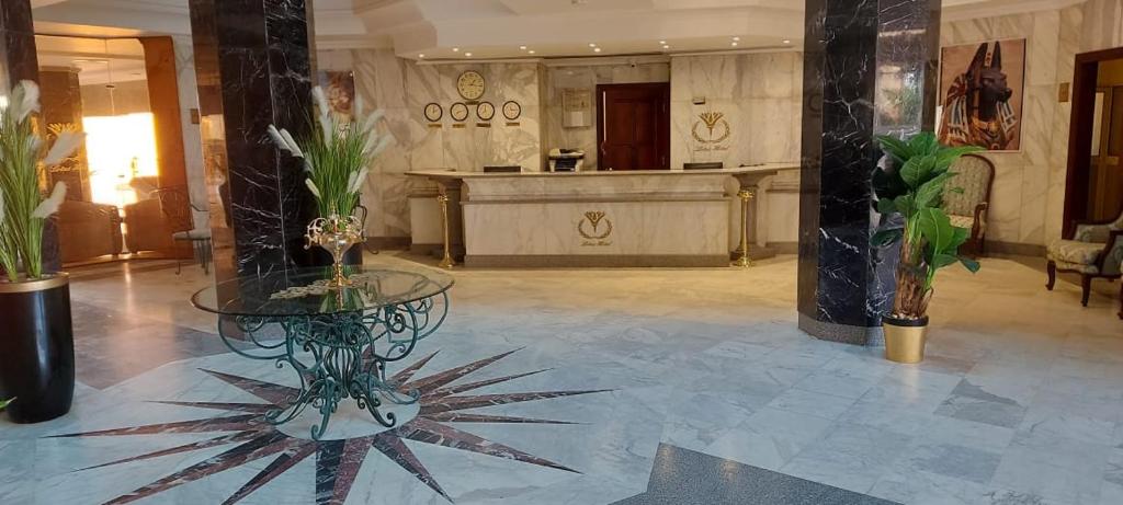 The lobby or reception area at Lotus Luxor Hotel