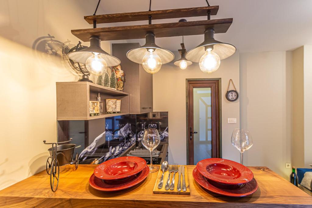 Kuchyň nebo kuchyňský kout v ubytování Apartman_PidžuN