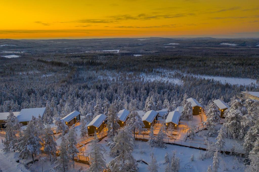Lapland View Lodge v zimě