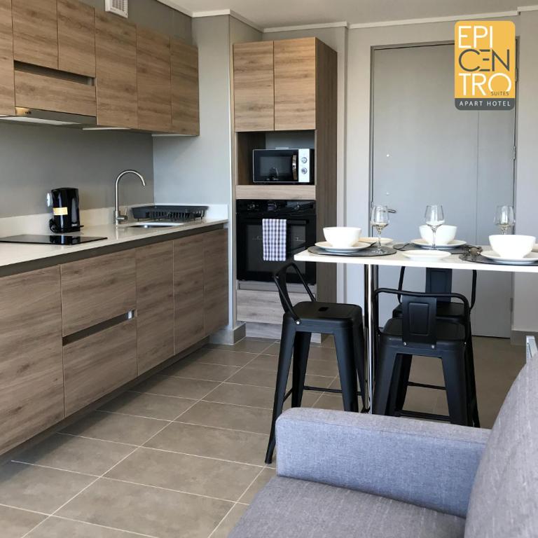 Köök või kööginurk majutusasutuses Epicentro Suites Apart Hotel - Temuco