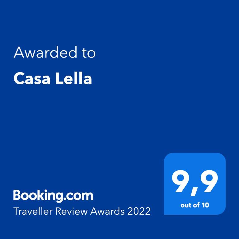 Certifikát, hodnocení, plakát nebo jiný dokument vystavený v ubytování Casa Lella