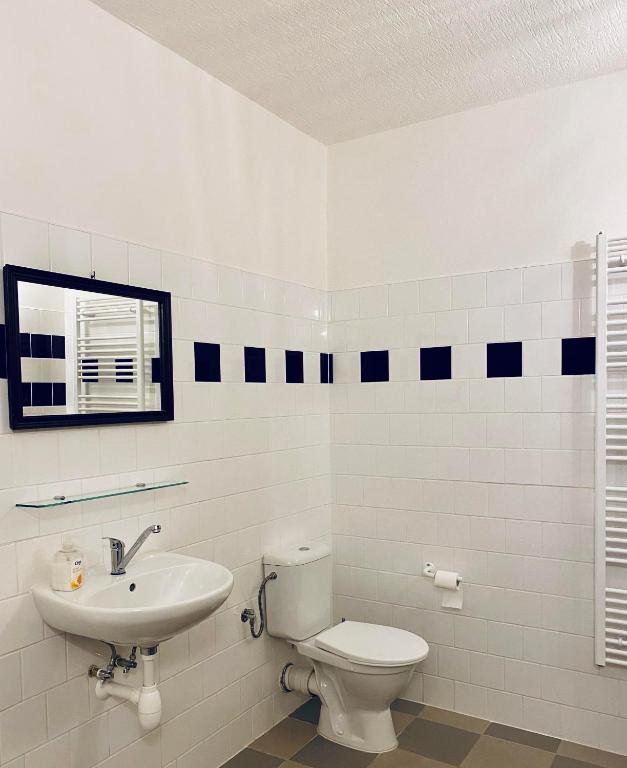 Koupelna v ubytování Hotel Petski