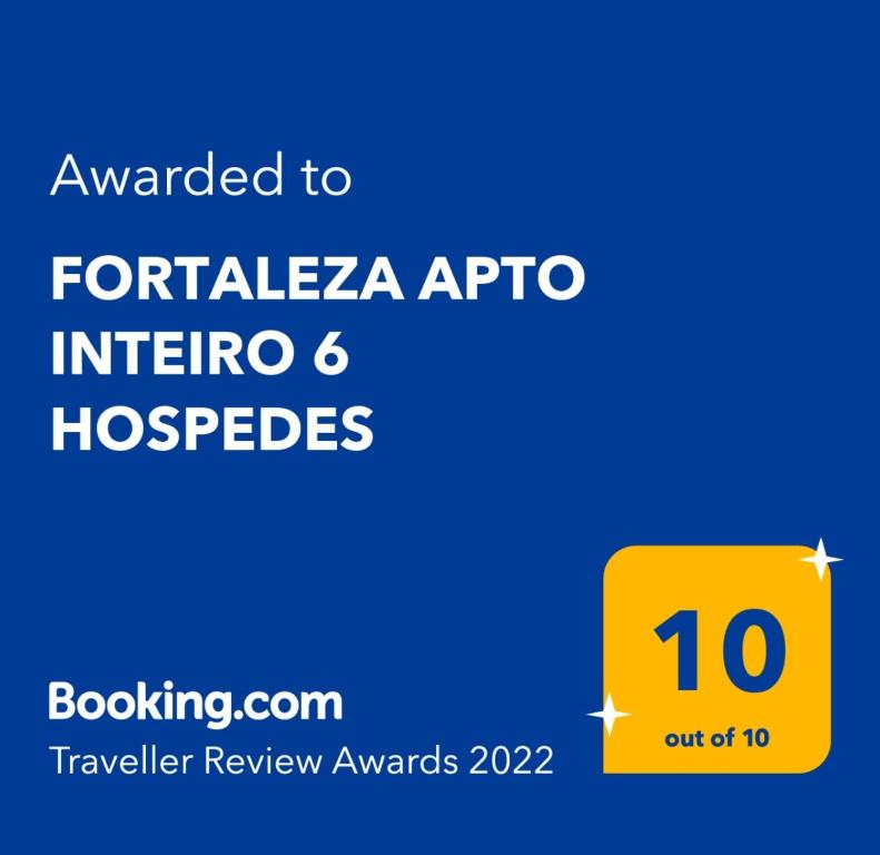 フォルタレザにあるFORTALEZA APTo INTEIRO 5 HOSPEDESの黄色の看板