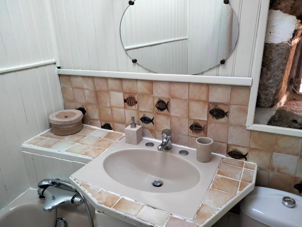Koupelna v ubytování Le Relais des Bouziges