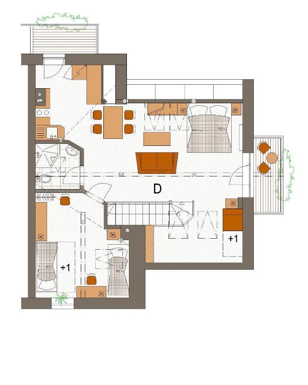 Půdorys ubytování Chalet Hřebenka