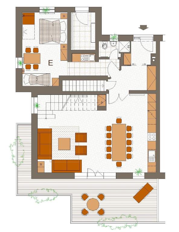 Půdorys ubytování Chalet Hřebenka