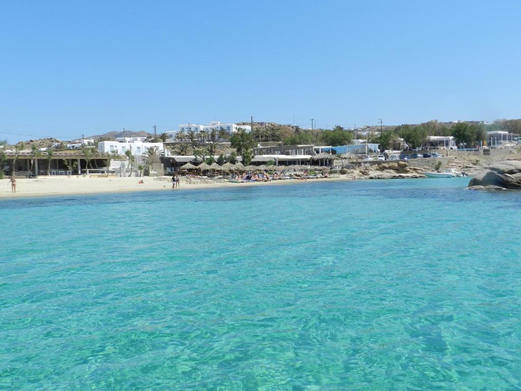 a view of the beach from the water at Zephyros in Paraga