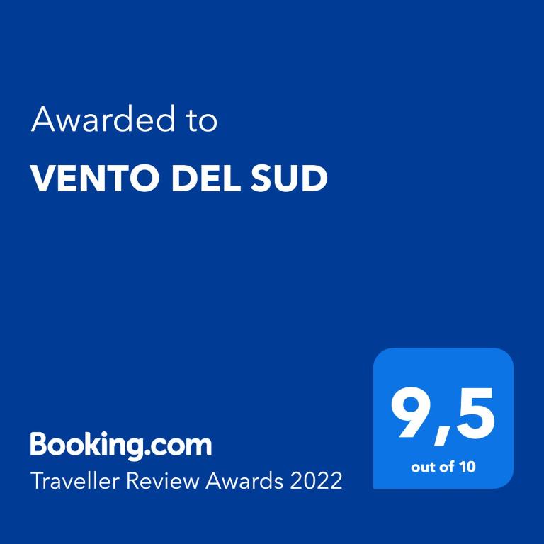 Certifikát, ocenenie alebo iný dokument vystavený v ubytovaní VENTO DEL SUD