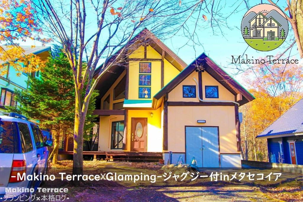 a house with a van parked in front of it at Roten Jacuzzi ・Morinoie in Metasequoia Namiki / Vacation STAY 3022 in Takashima