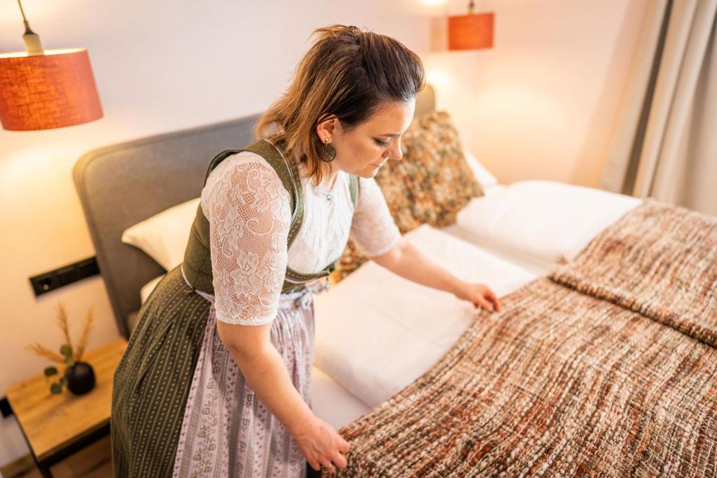 Postel nebo postele na pokoji v ubytování Apartment Schichlreit
