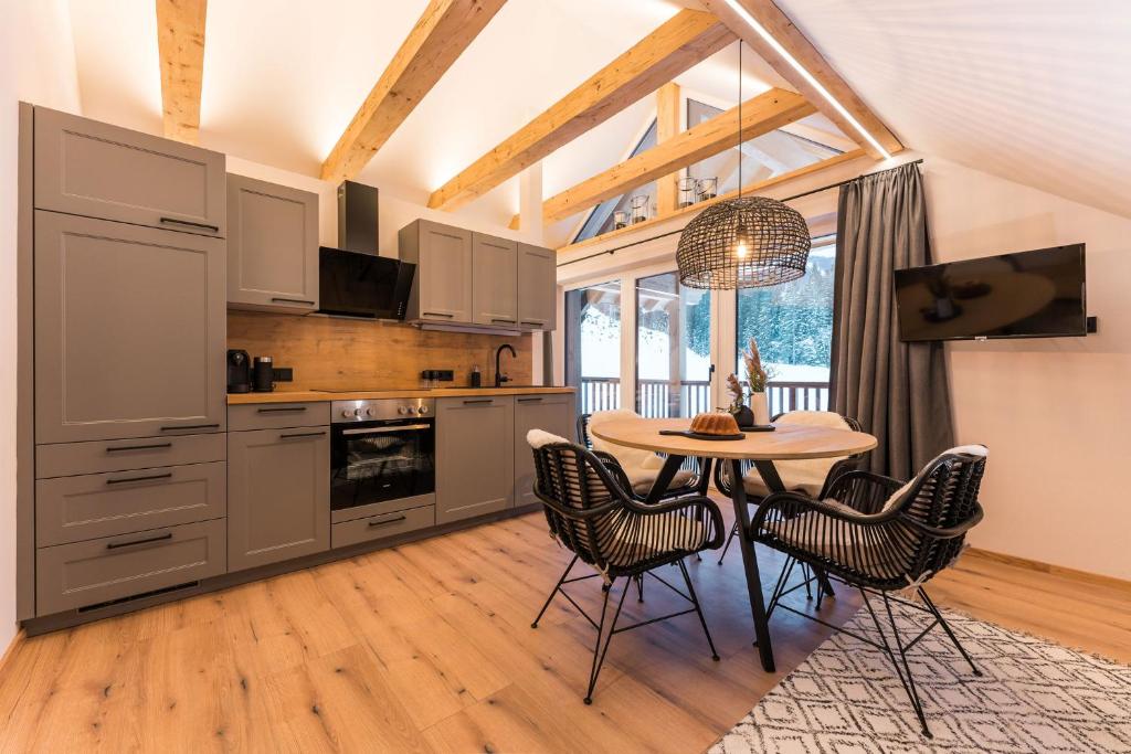 Kuchyň nebo kuchyňský kout v ubytování Apartment Schichlreit