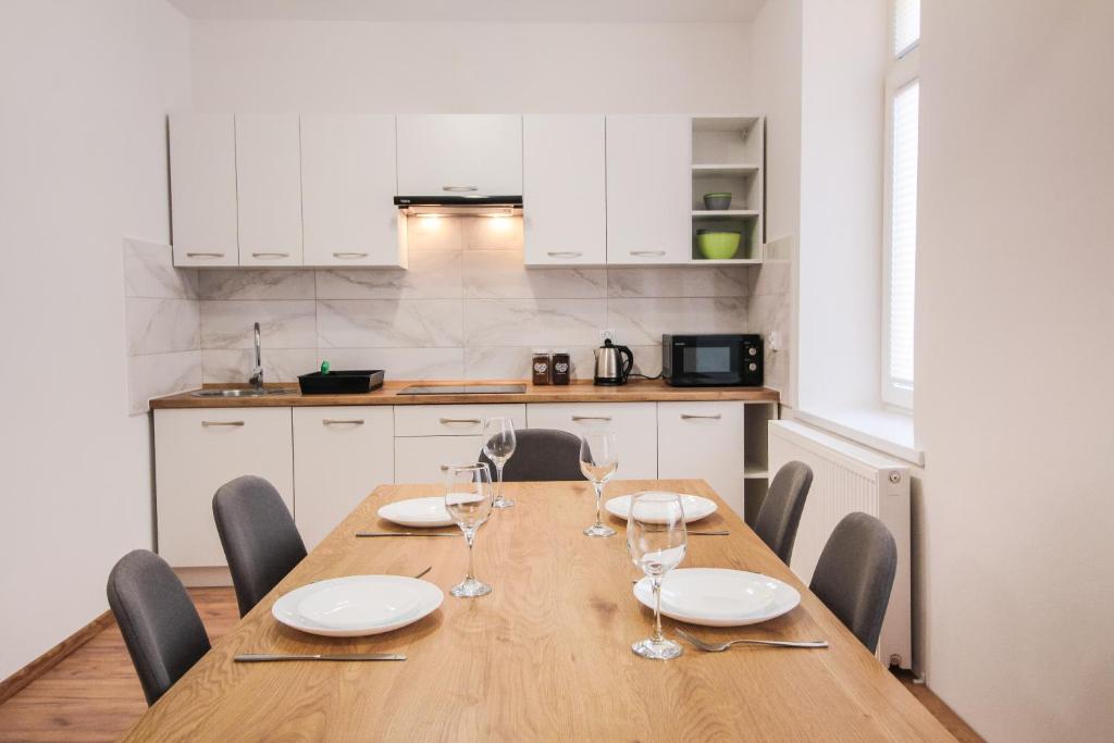 Kuchyňa alebo kuchynka v ubytovaní Apartament City Center Standard 6