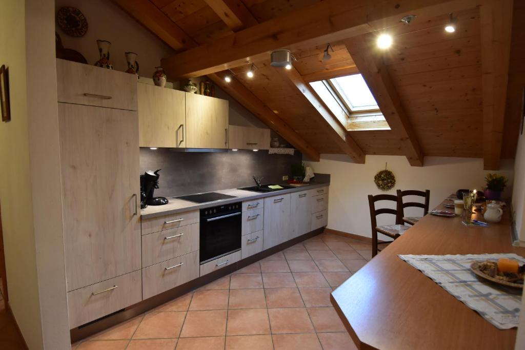 Kuchyň nebo kuchyňský kout v ubytování Hoderhof