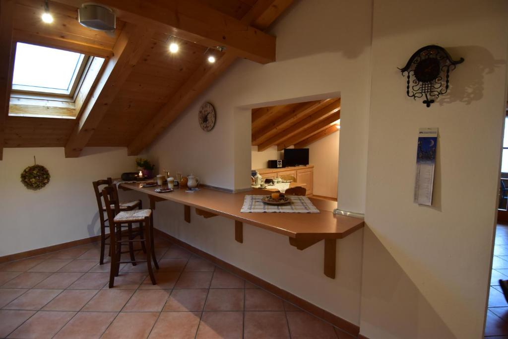 Kuchyň nebo kuchyňský kout v ubytování Hoderhof