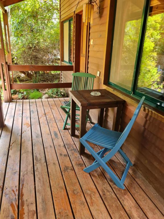 Balkón nebo terasa v ubytování Itamar Cabins