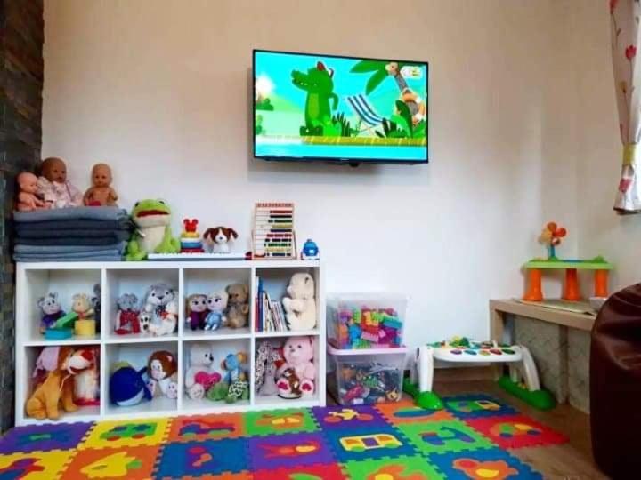 TV a/nebo společenská místnost v ubytování Wellness Chalupa Horní Orlice