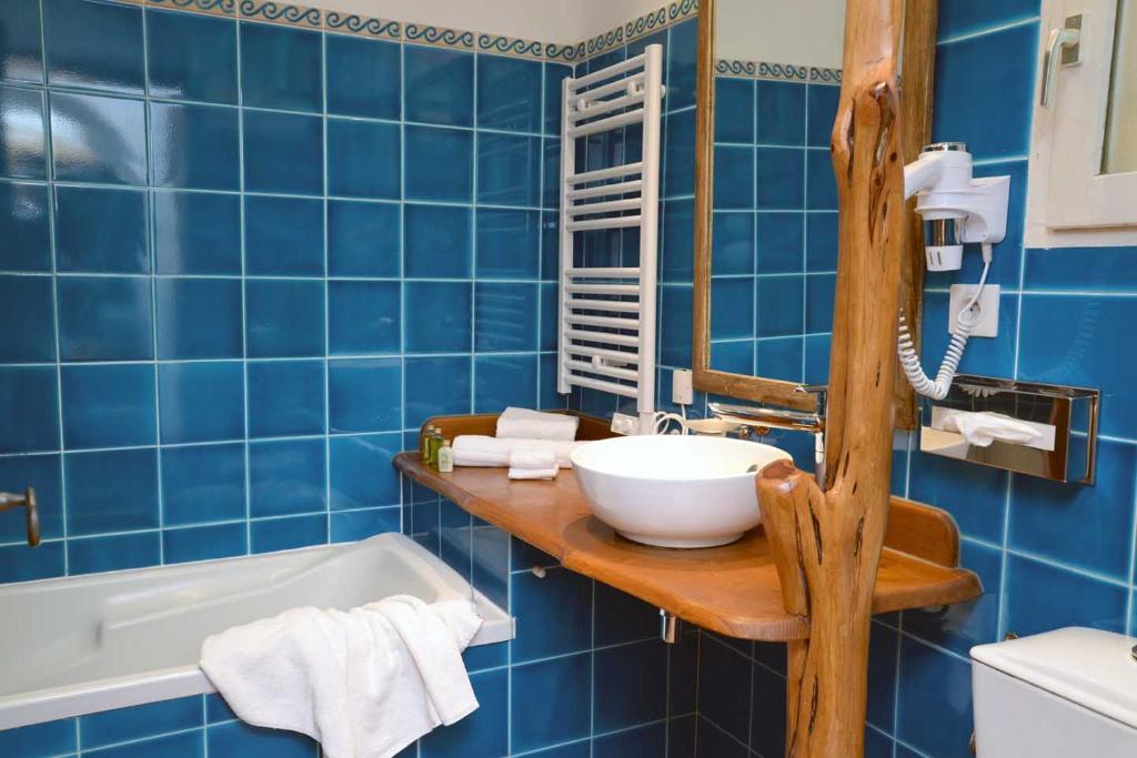 Koupelna v ubytování Hôtel Le Belvédère