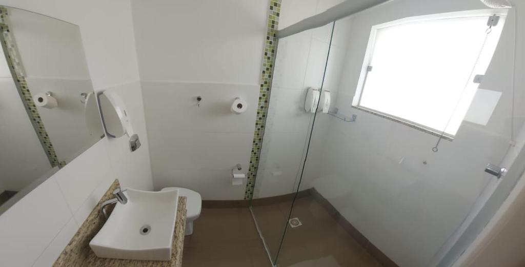 Koupelna v ubytování Hotel Domo