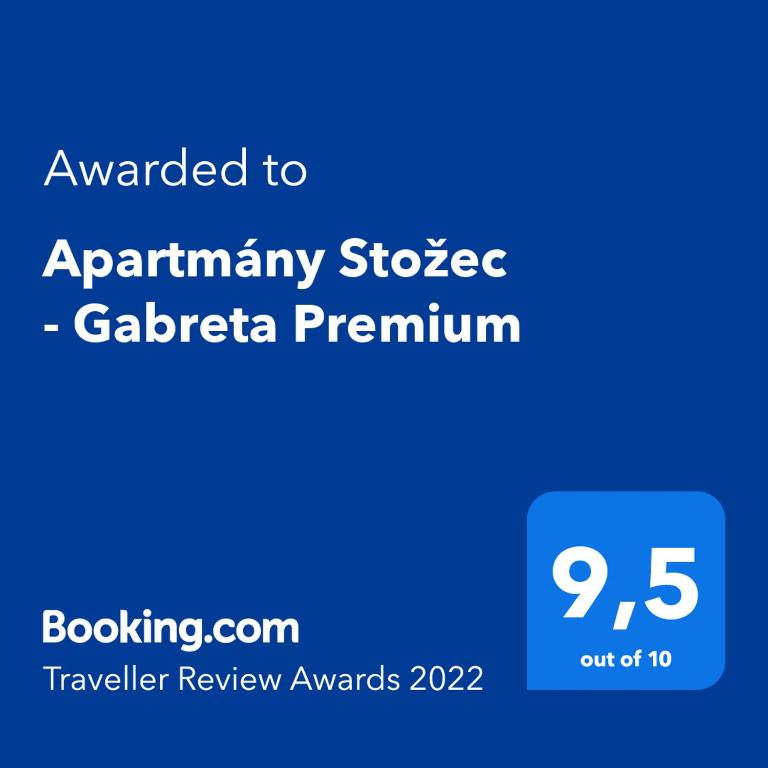 Certifikát, hodnocení, plakát nebo jiný dokument vystavený v ubytování Apartmány Stožec - Gabreta Premium