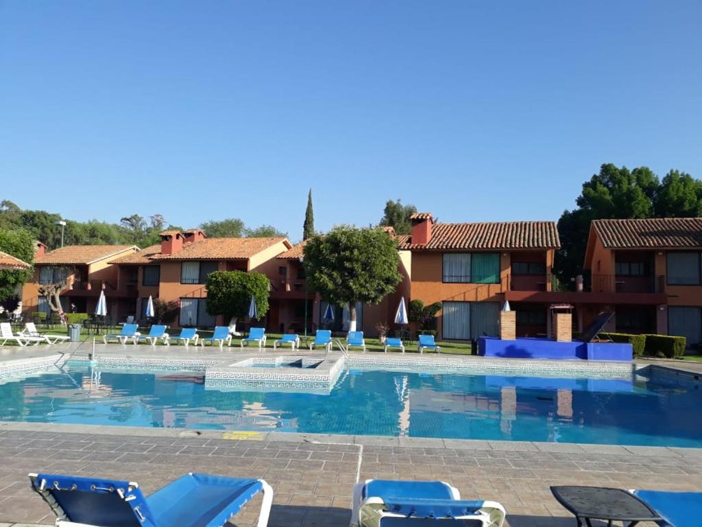 Bazén v ubytování Hotel La Rinconada Tequisquiapan nebo v jeho okolí