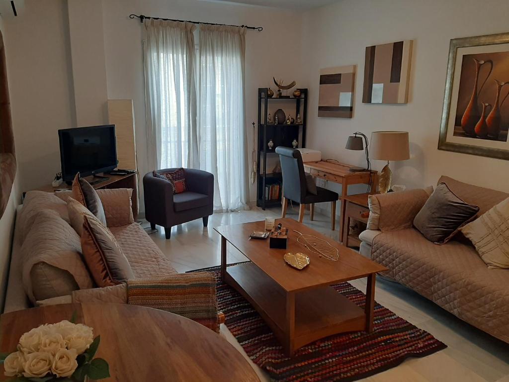 Televízia a/alebo spoločenská miestnosť v ubytovaní Apartment in perfect position Historic Centre Malaga
