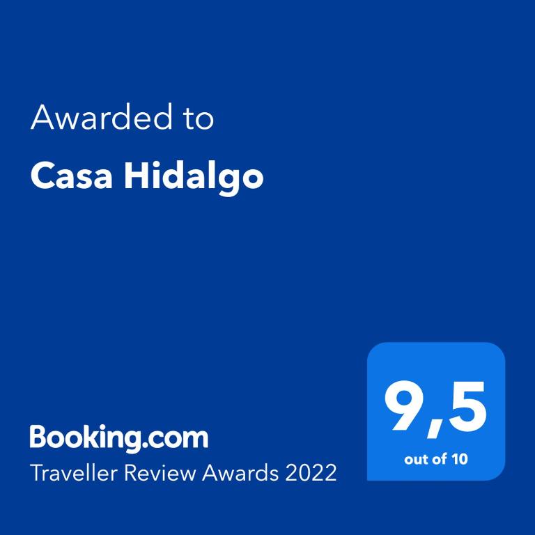 Certifikát, hodnocení, plakát nebo jiný dokument vystavený v ubytování Casa Hidalgo