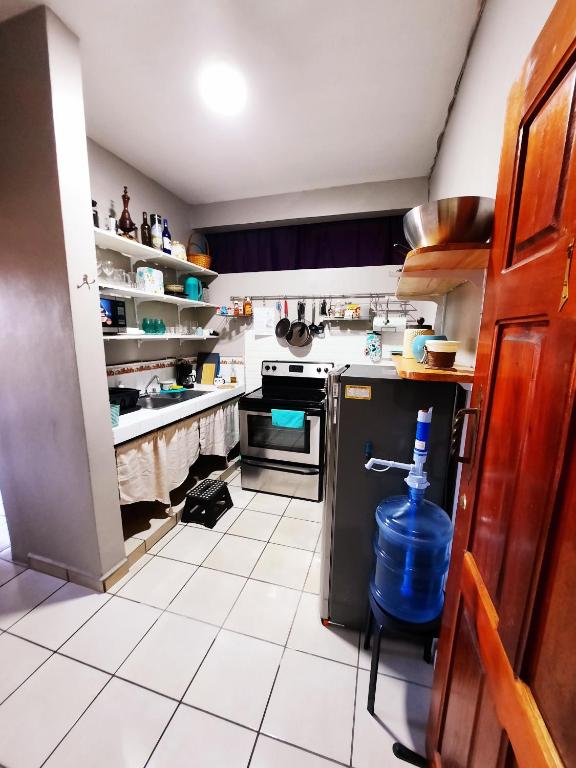 Kuchyň nebo kuchyňský kout v ubytování Cómodo Apartamento privado