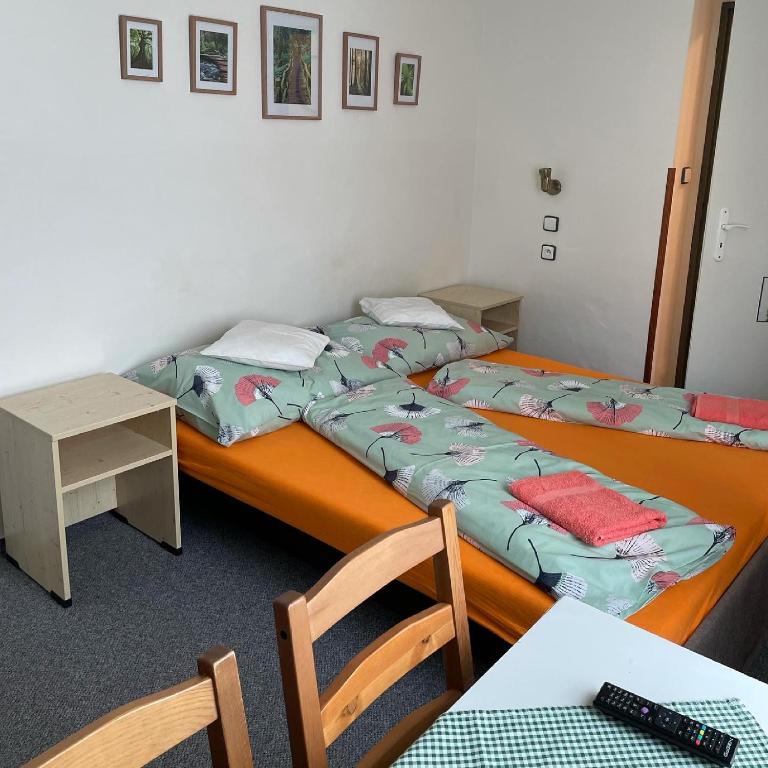 Postel nebo postele na pokoji v ubytování Penzion Slunečnice