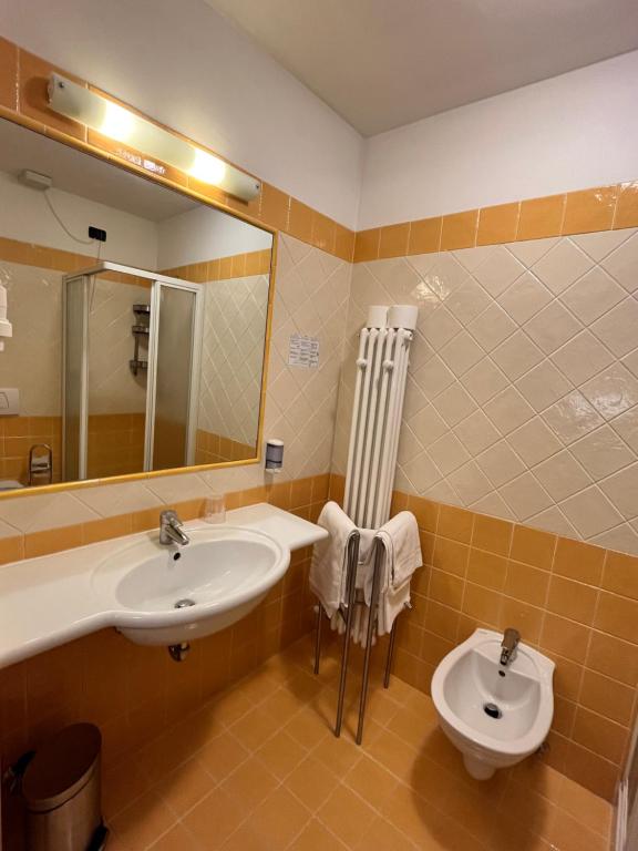 Koupelna v ubytování Hotel Zanella