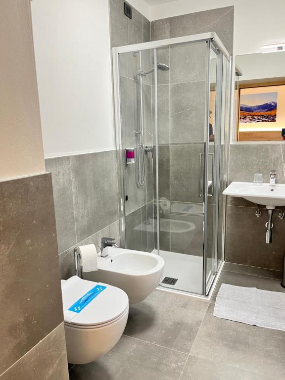 Koupelna v ubytování Hotel Zanella
