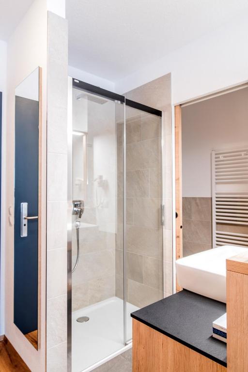 Koupelna v ubytování Hotel Sterzinger Moos