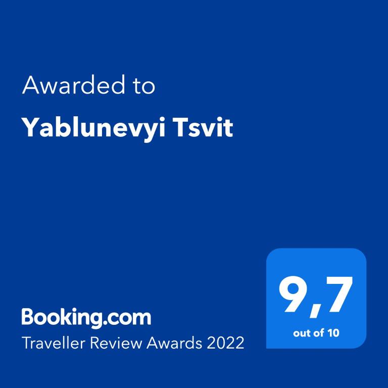 Certifikát, hodnocení, plakát nebo jiný dokument vystavený v ubytování Yablunevyi Tsvit