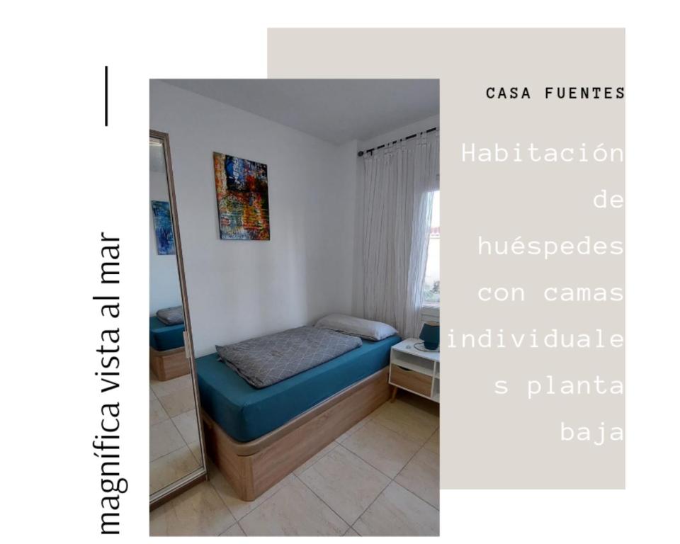 Posteľ alebo postele v izbe v ubytovaní Casa Fuentes Vista al mar Almuñecar - Haus Fuentes mit beeindruckendem Meerblick in Almuñecar