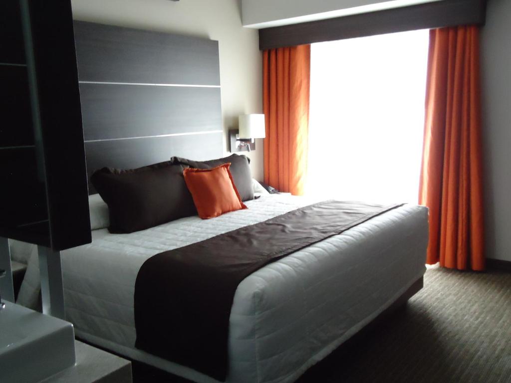 Postel nebo postele na pokoji v ubytování Hotel Real Alameda de Queretaro