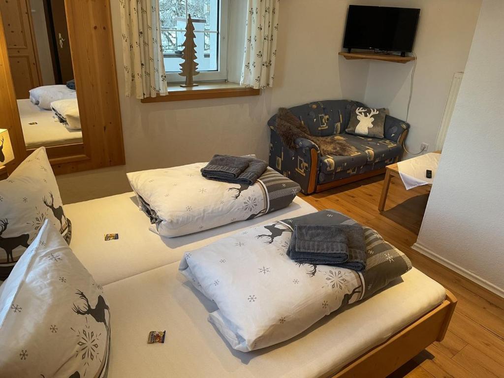 Voodi või voodid majutusasutuse Hotel Almrausch toas