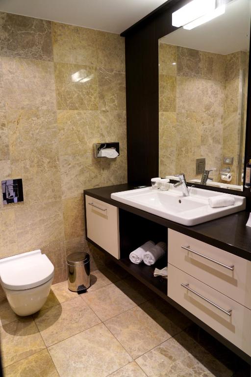 Koupelna v ubytování Hotel Mousson