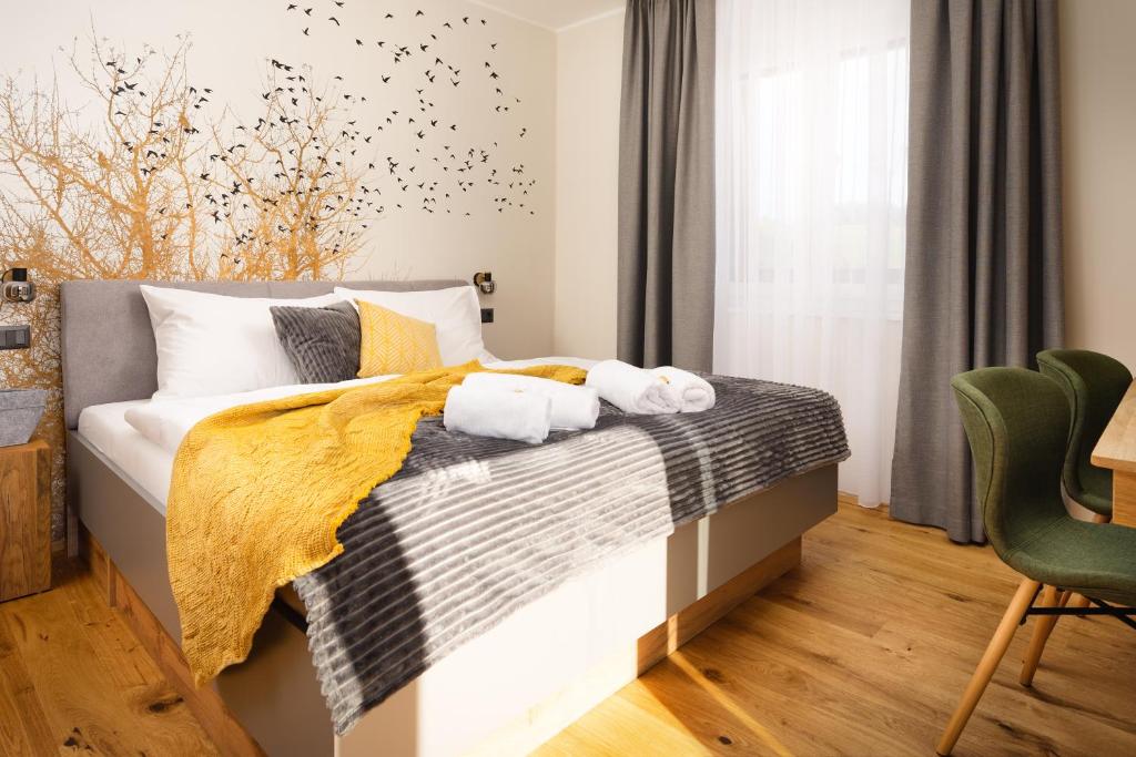 Letto o letti in una camera di Das Weinkitz