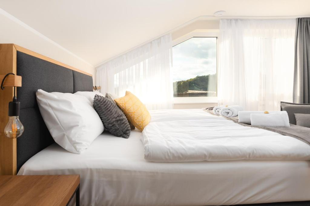 Letto o letti in una camera di Das Weinkitz