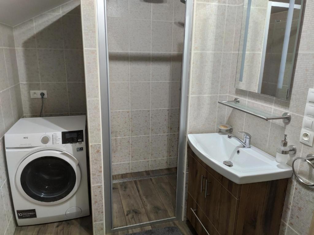 Koupelna v ubytování Apartmán Vysoké nad Jizerou