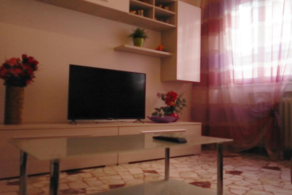 Telewizja i/lub zestaw kina domowego w obiekcie Apartment Podgora 13