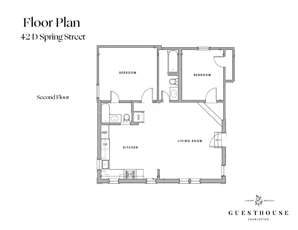 Půdorys ubytování Guesthouse Charleston EAST 42 D