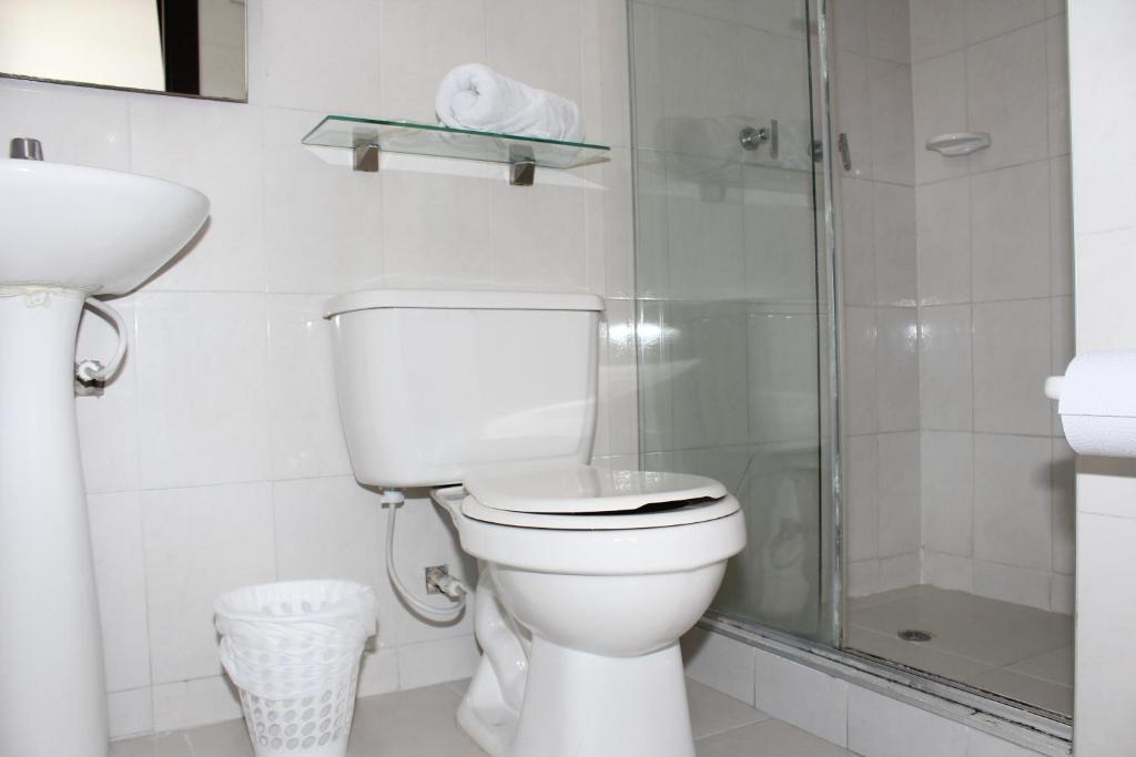 Koupelna v ubytování Hotel Montecarlo Boutique