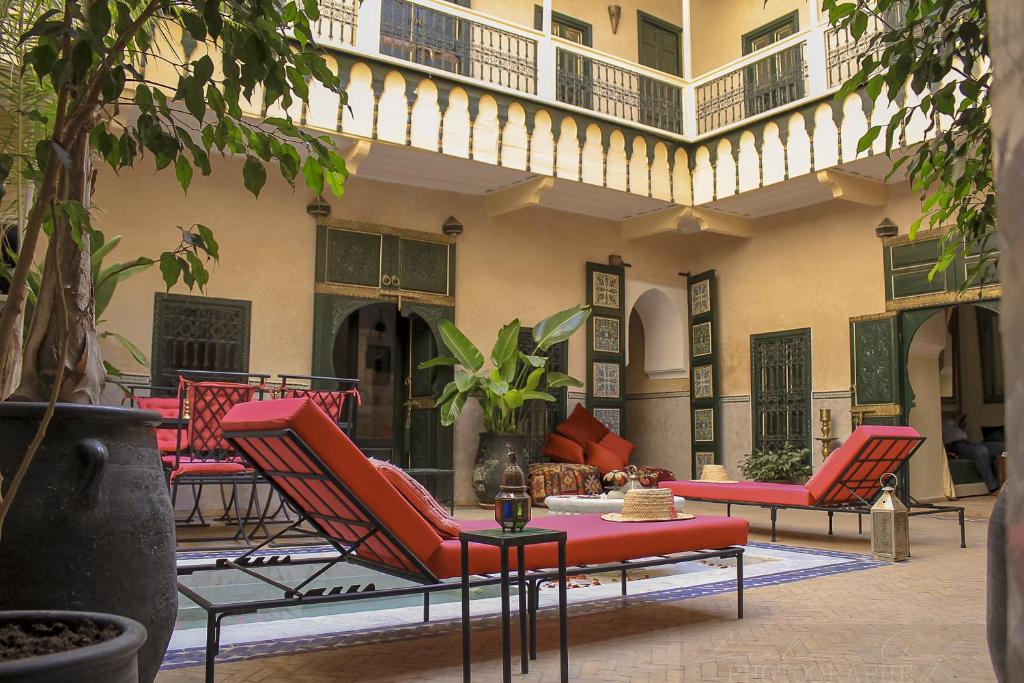 Posezení v ubytování Riad Dar Habiba by Garden Wonders