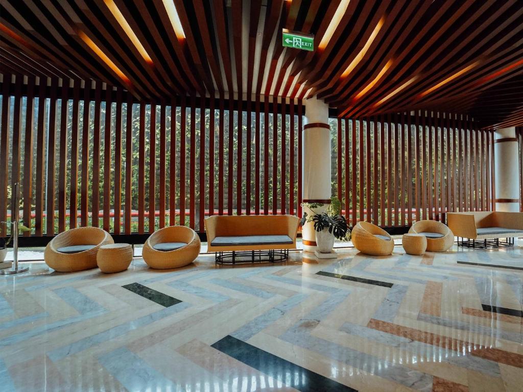 Χώρος καθιστικού στο Rayz UMM Hotel Malang