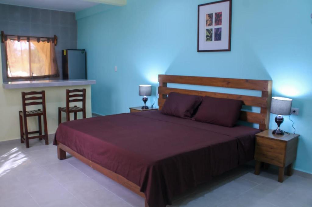 Postel nebo postele na pokoji v ubytování Ecohotel Shalom
